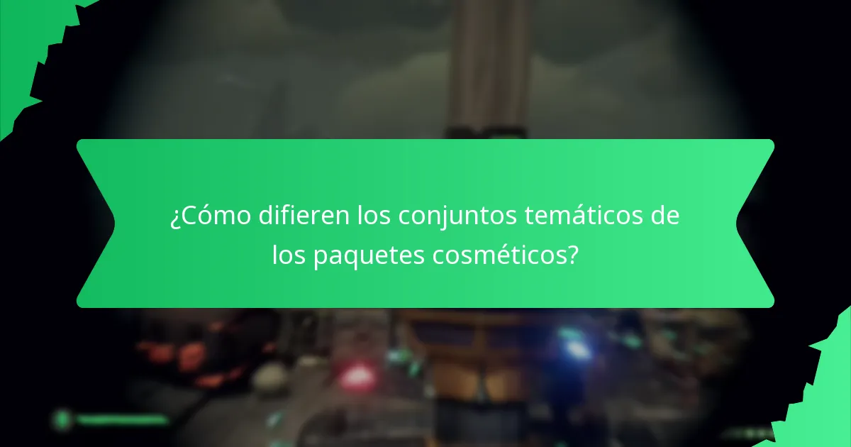 ¿Cómo difieren los conjuntos temáticos de los paquetes cosméticos?