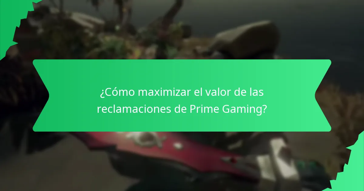 ¿Qué artículos exclusivos se pueden reclamar a través de Prime Gaming?