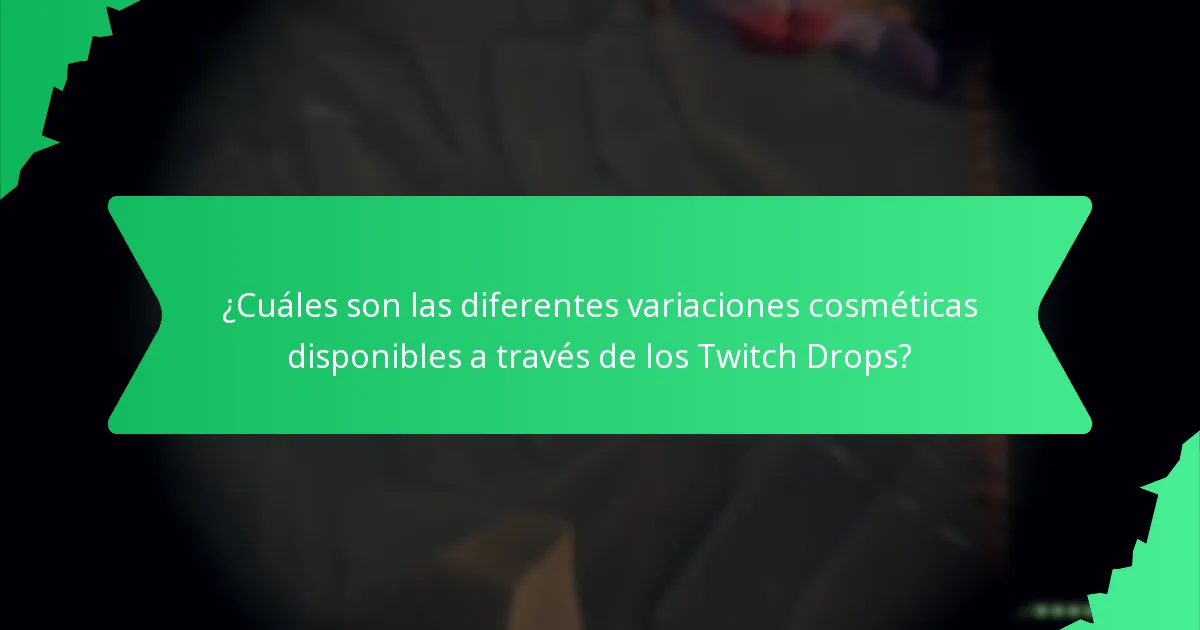 ¿Qué esquemas de color se utilizan en los cosméticos de Twitch Drops?