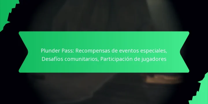Plunder Pass: Recompensas de eventos especiales, Desafíos comunitarios, Participación de jugadores