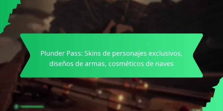 Plunder Pass: Skins de personajes exclusivos, diseños de armas, cosméticos de naves