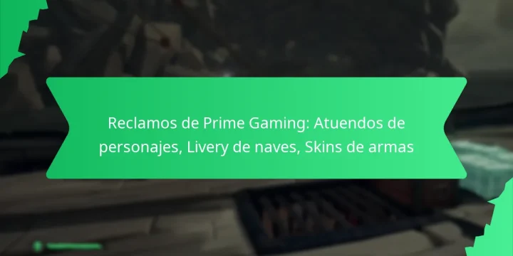 Reclamos de Prime Gaming: Atuendos de personajes, Livery de naves, Skins de armas
