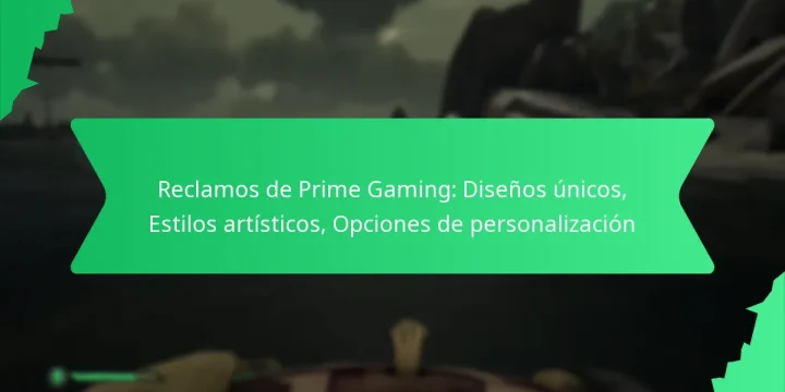 Reclamos de Prime Gaming: Diseños únicos, Estilos artísticos, Opciones de personalización