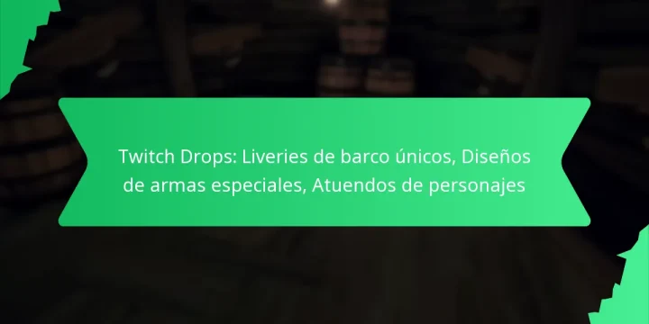 Twitch Drops: Liveries de barco únicos, Diseños de armas especiales, Atuendos de personajes