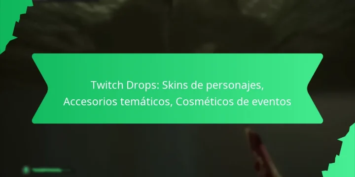 Twitch Drops: Skins de personajes, Accesorios temáticos, Cosméticos de eventos